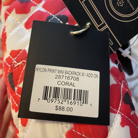 NWT Nanette Lepore Nylon Print Mini Backpack Poppy - Picture 5 of 8